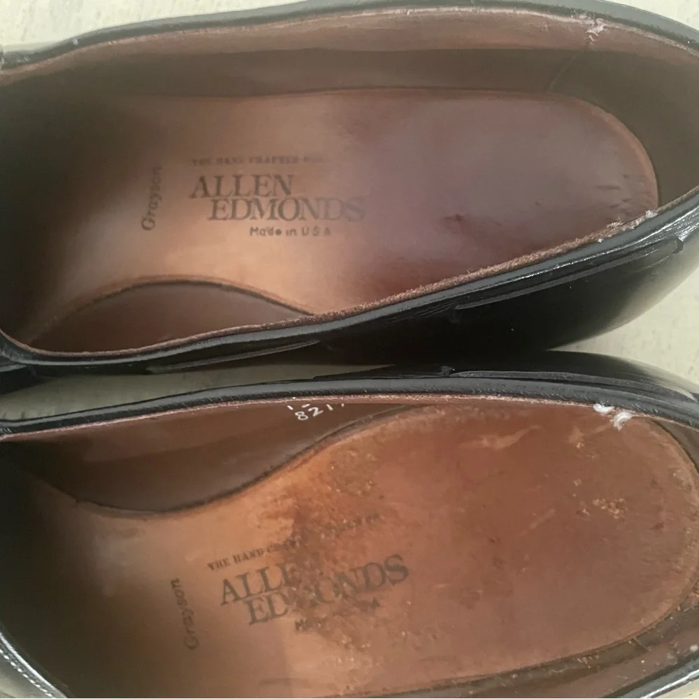 Allen Edmonds Made in USA Grayson Tasseled Leather Loafer in Black 13 B‎ $425